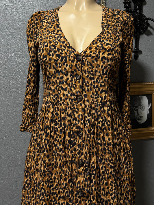 Leopard Print Dress XS