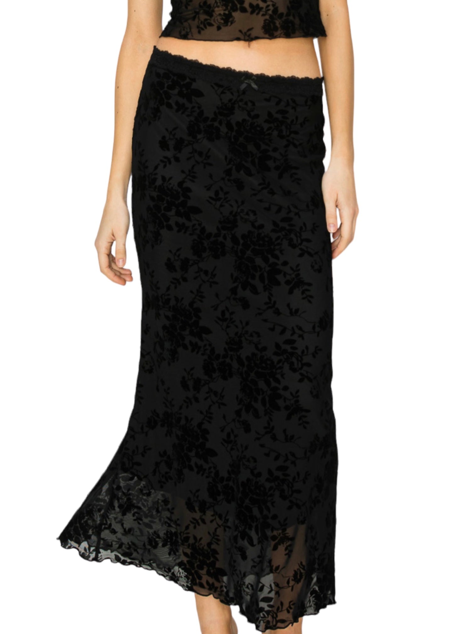 Floral Mesh Skirt Small