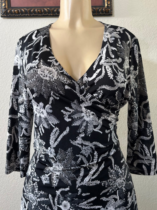 Floral Wrap Dress Size Medium