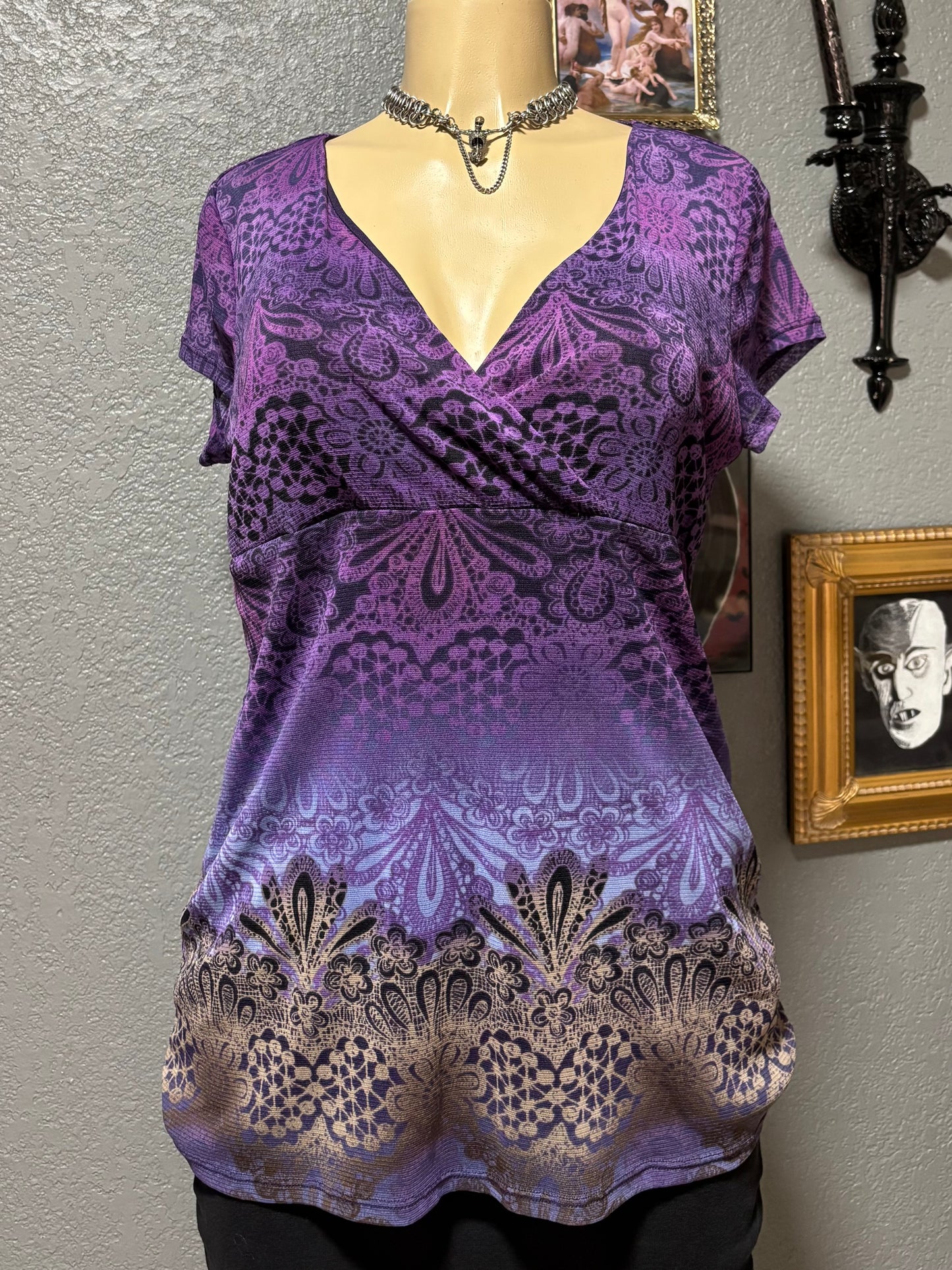 Purple Babydoll Top L