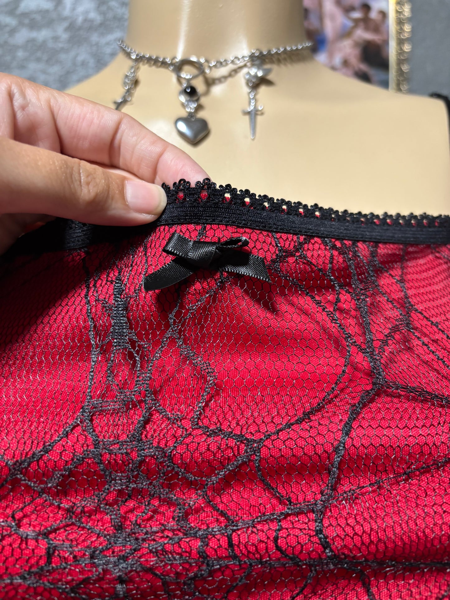 Gothic Spider Web Top M