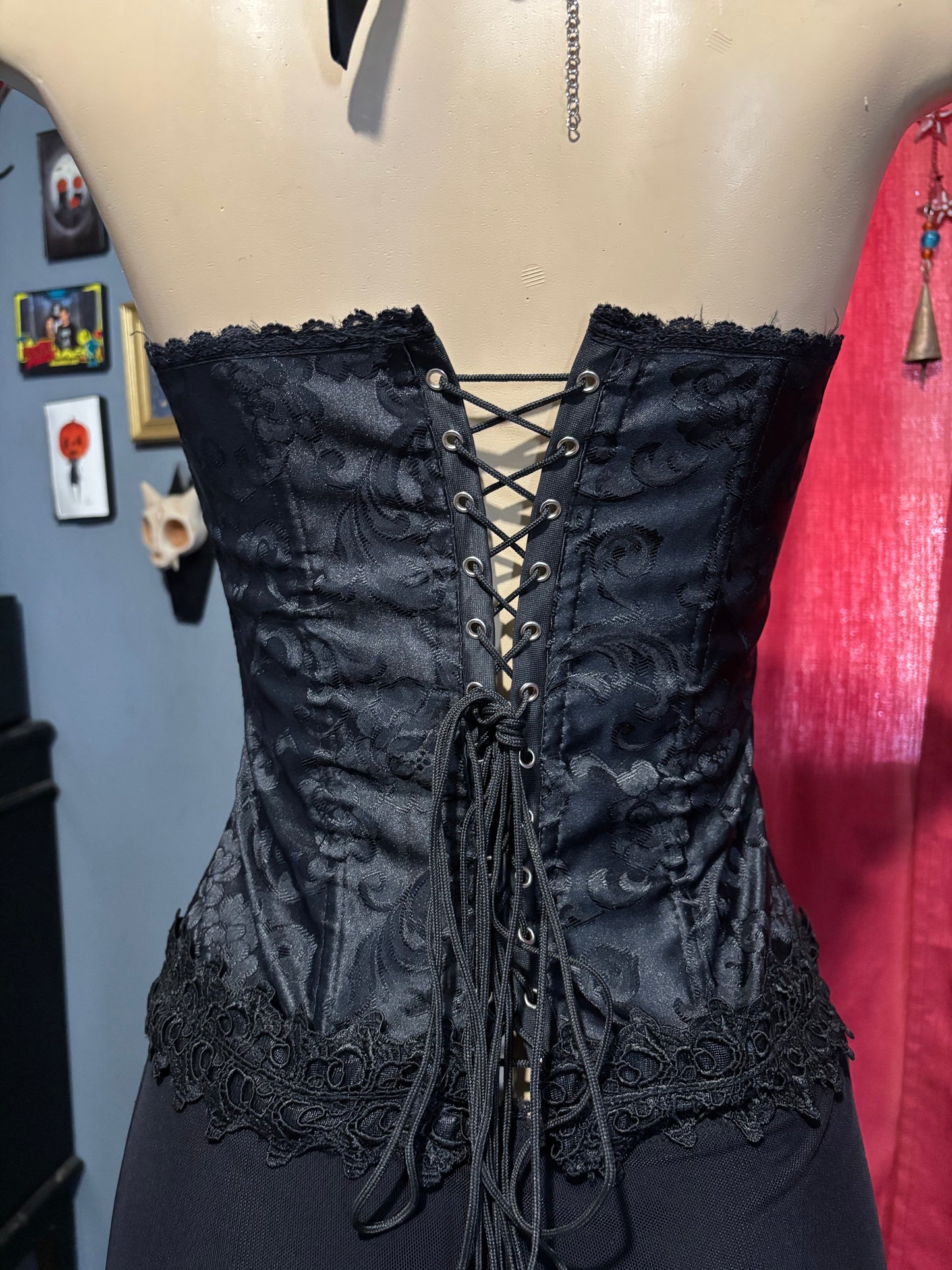 Black Halter Corset 36