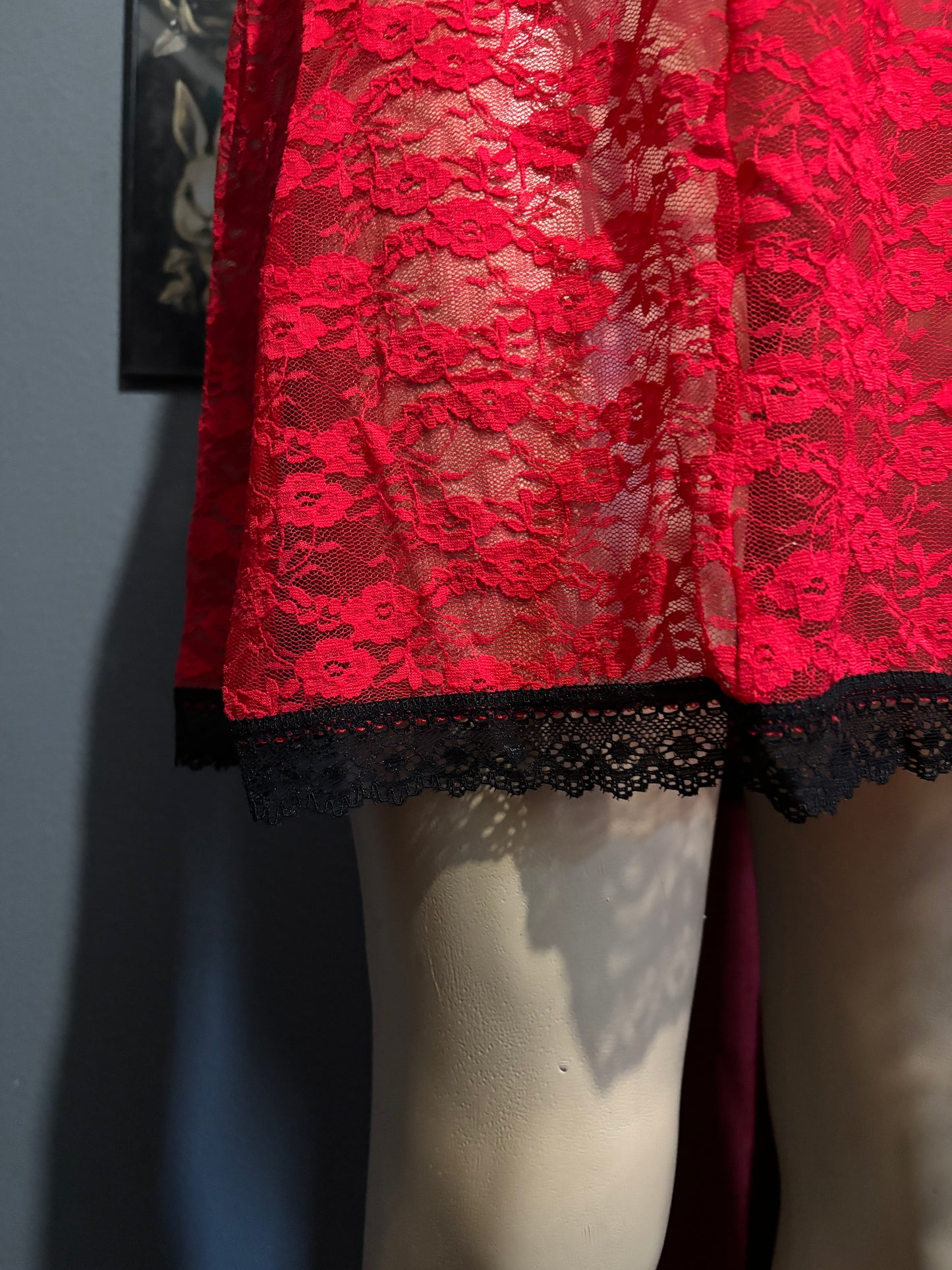Red Lace Slip 3X