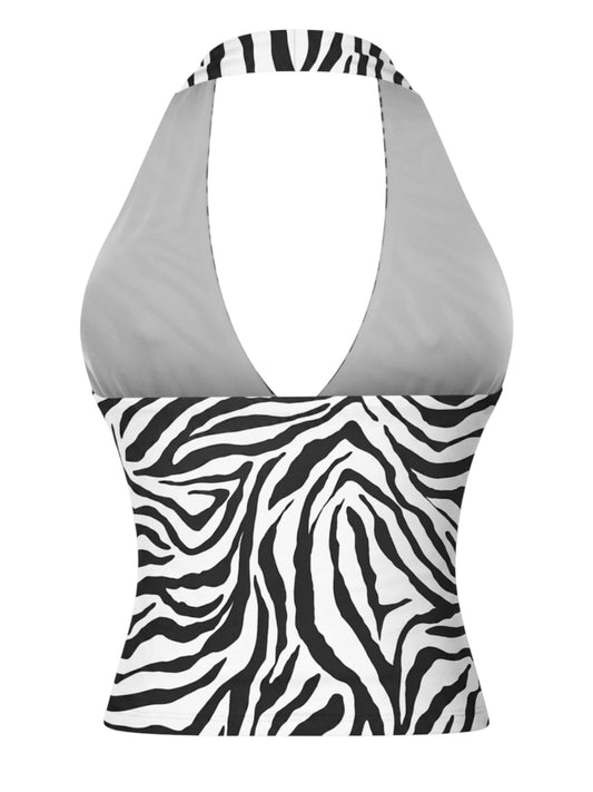 Zebra Halter top