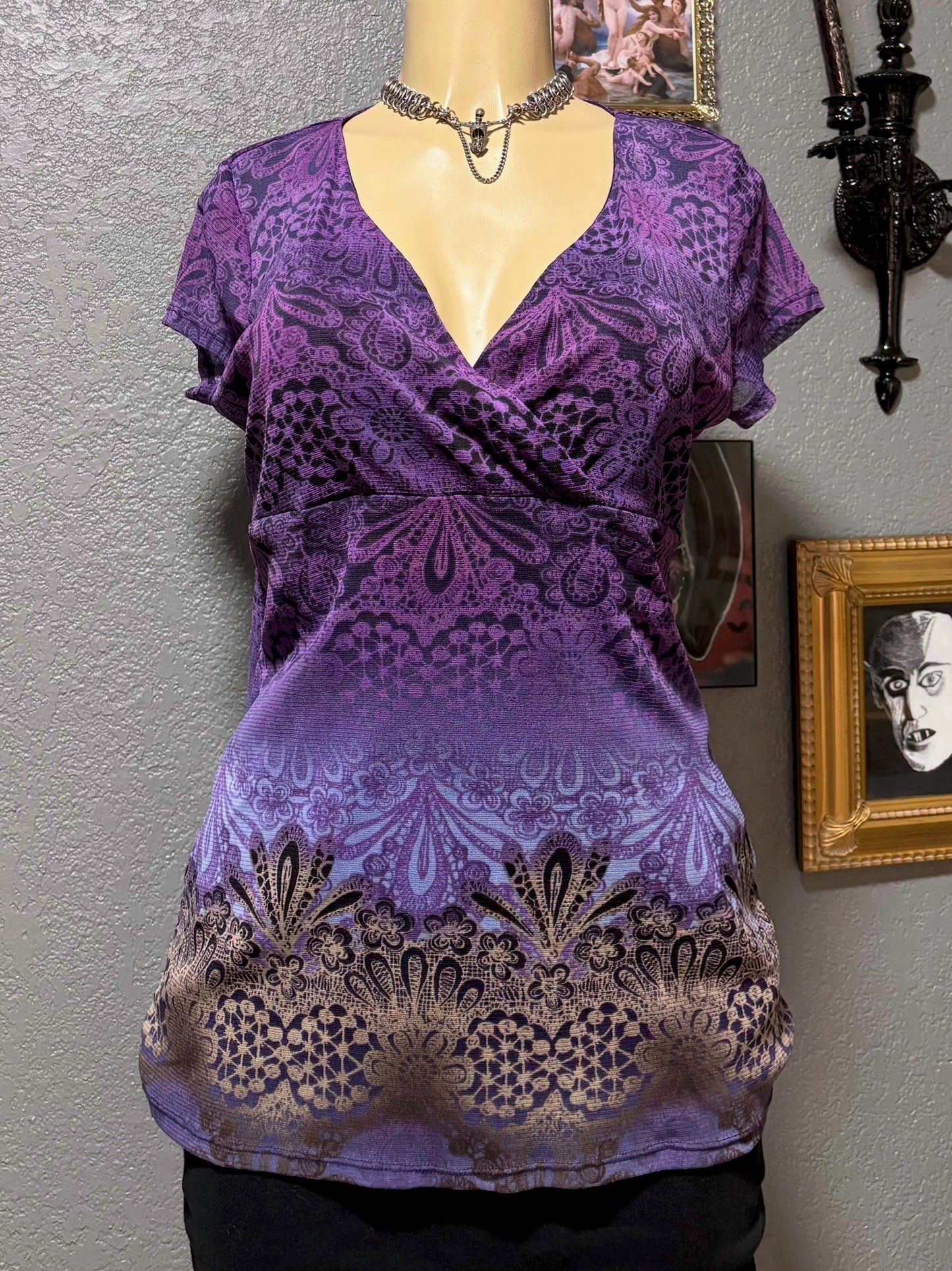 Purple Babydoll Top L