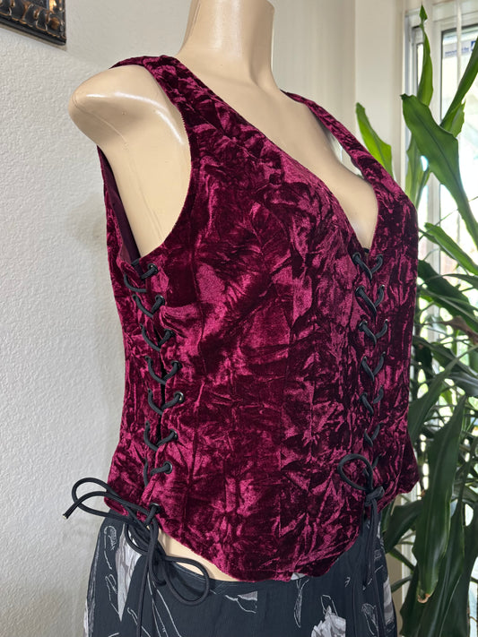 Crush Velvet Vest Large