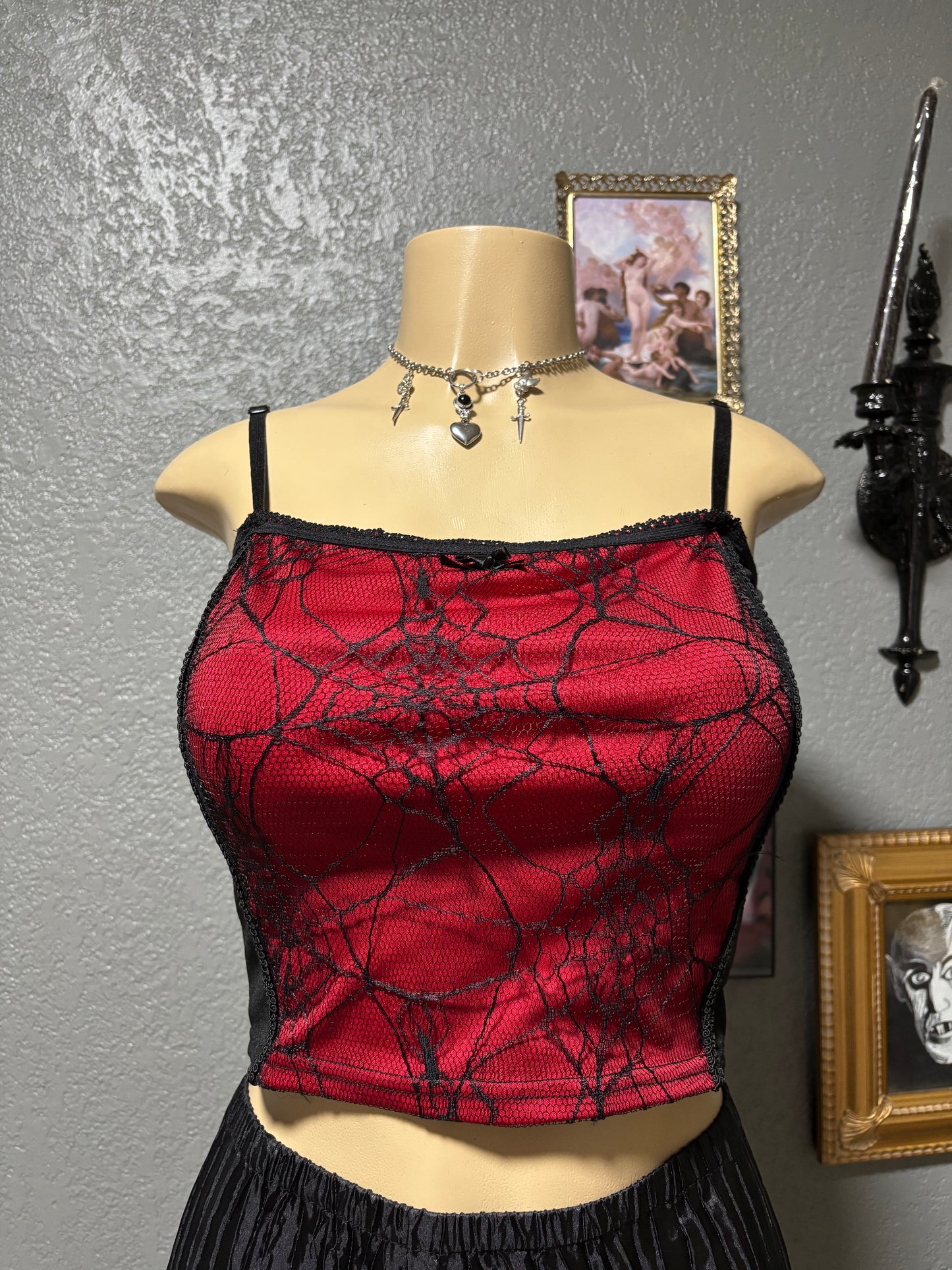 Gothic Spider Web Top M