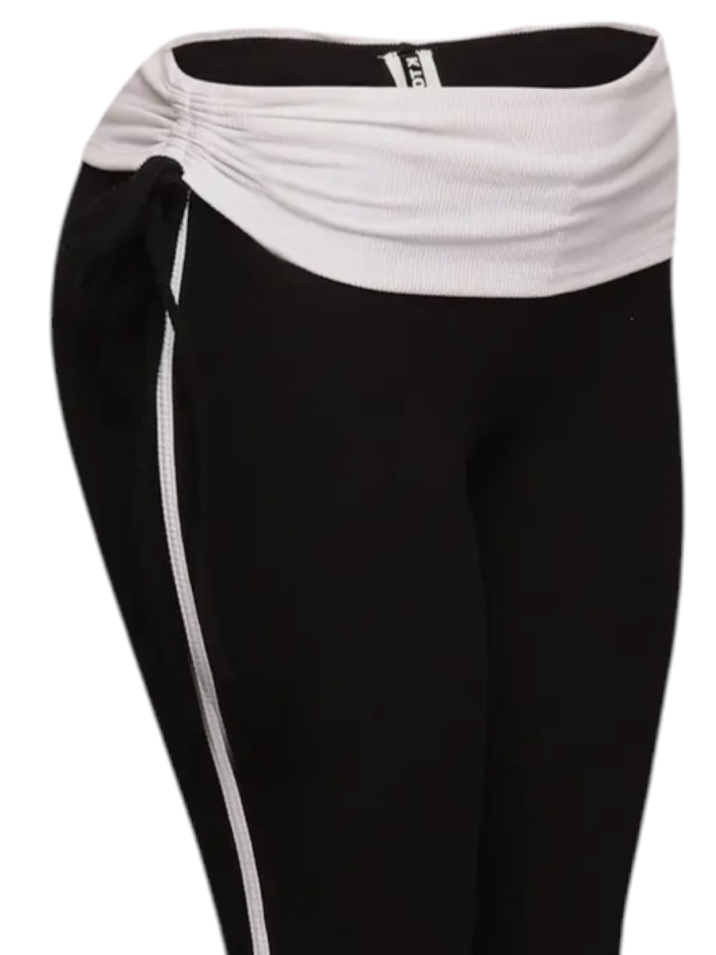 Fatal Contrast Fold-over Pant