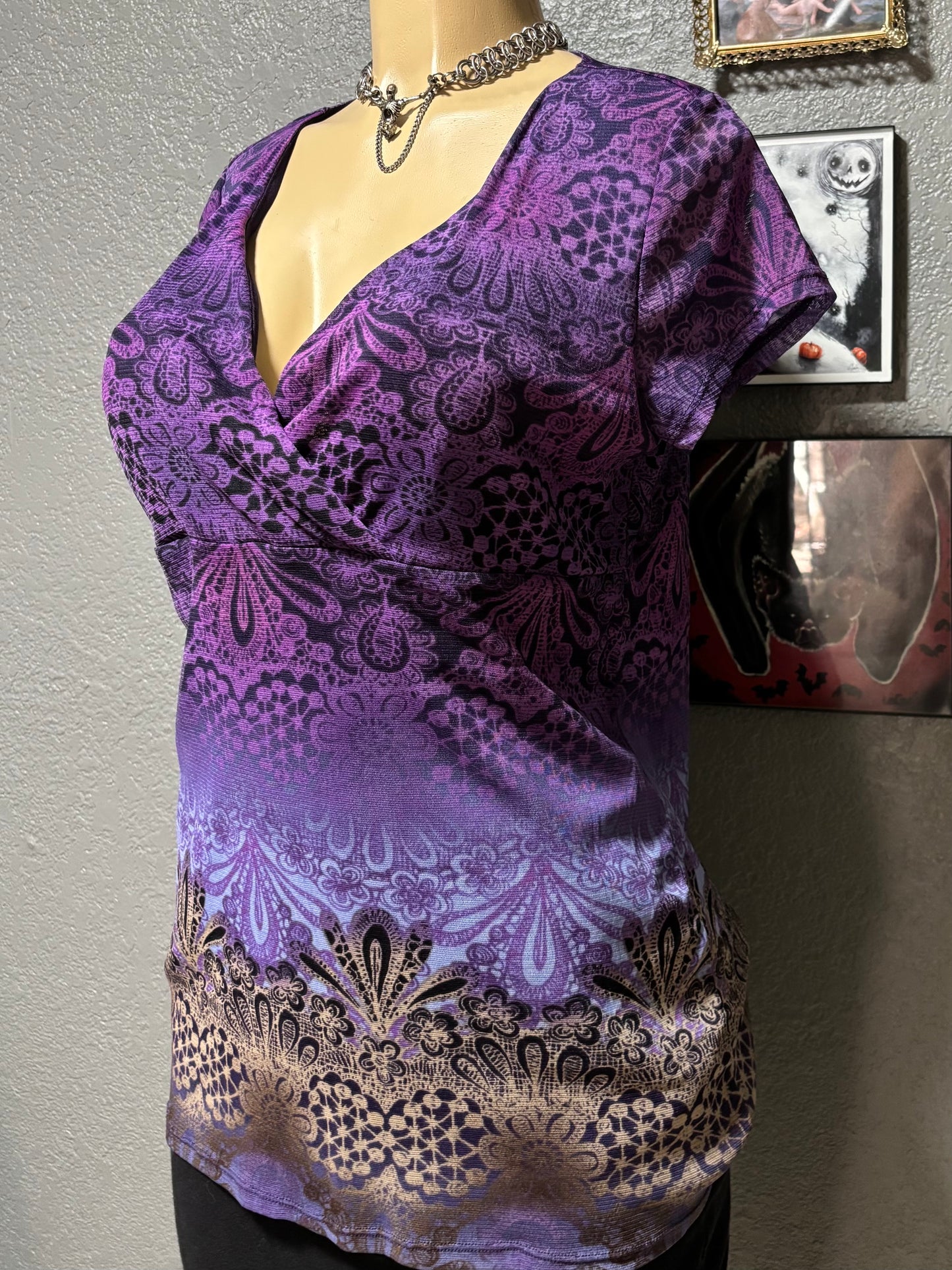 Purple Babydoll Top L