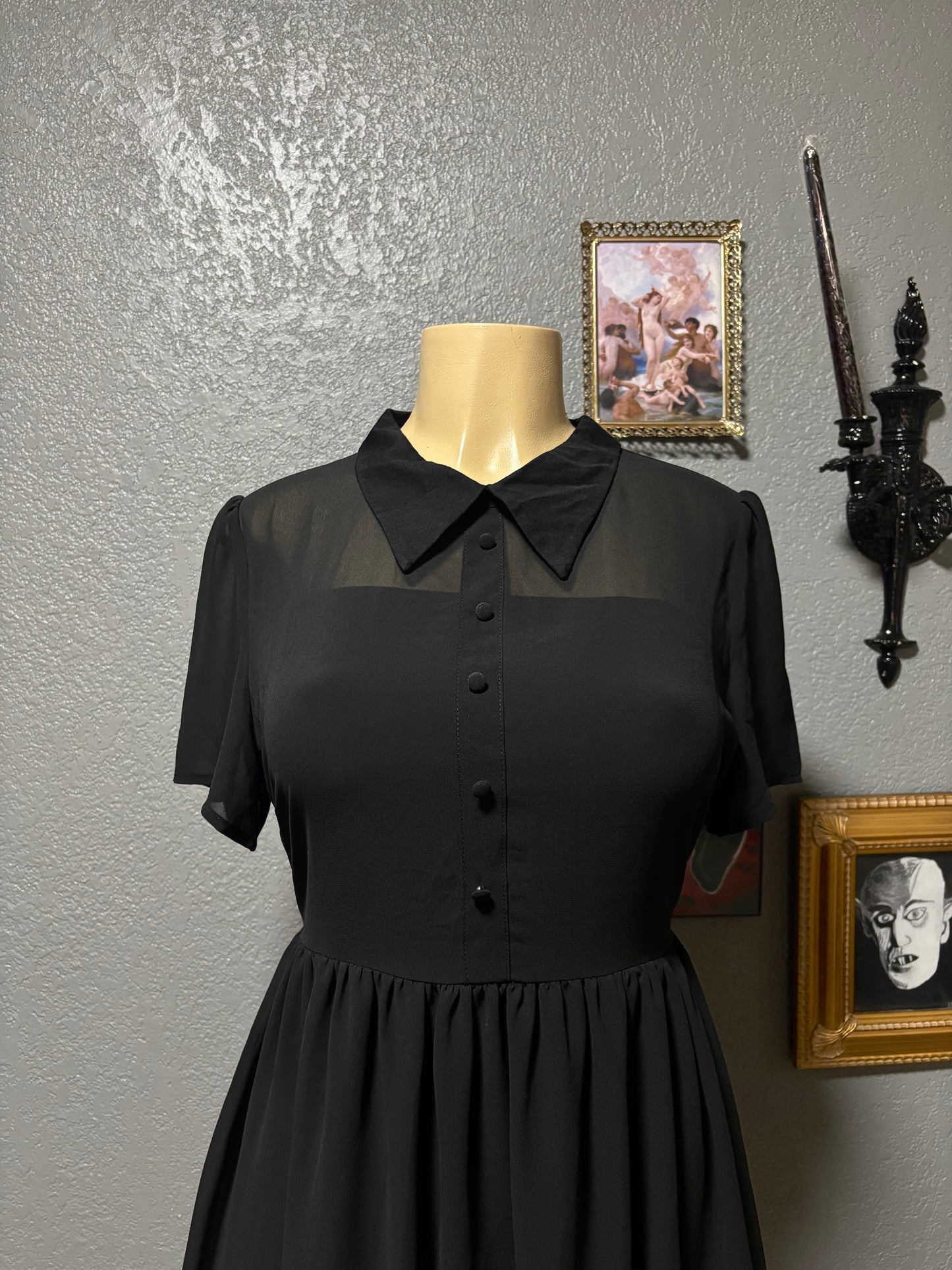 Widow Collared Dress L