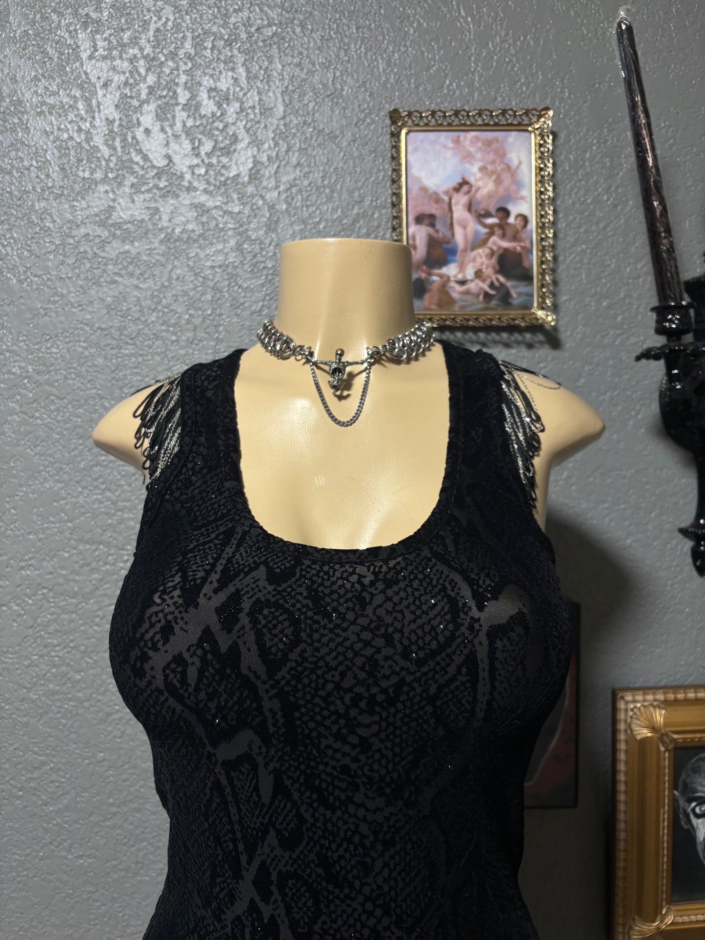 Snake Print Dress XS