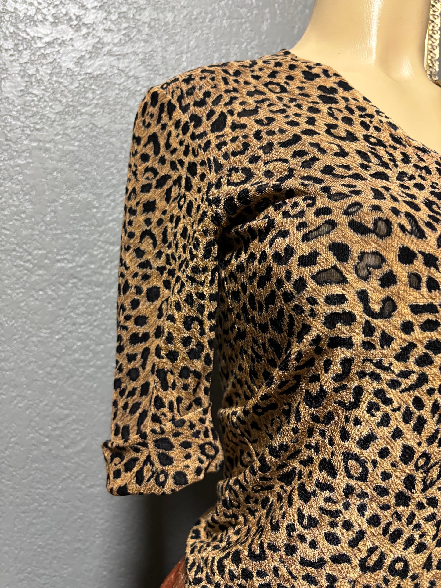 Leopard Print Mid Sleeve S/M