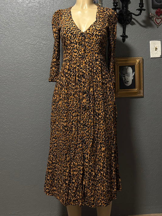 Leopard Print Dress XS