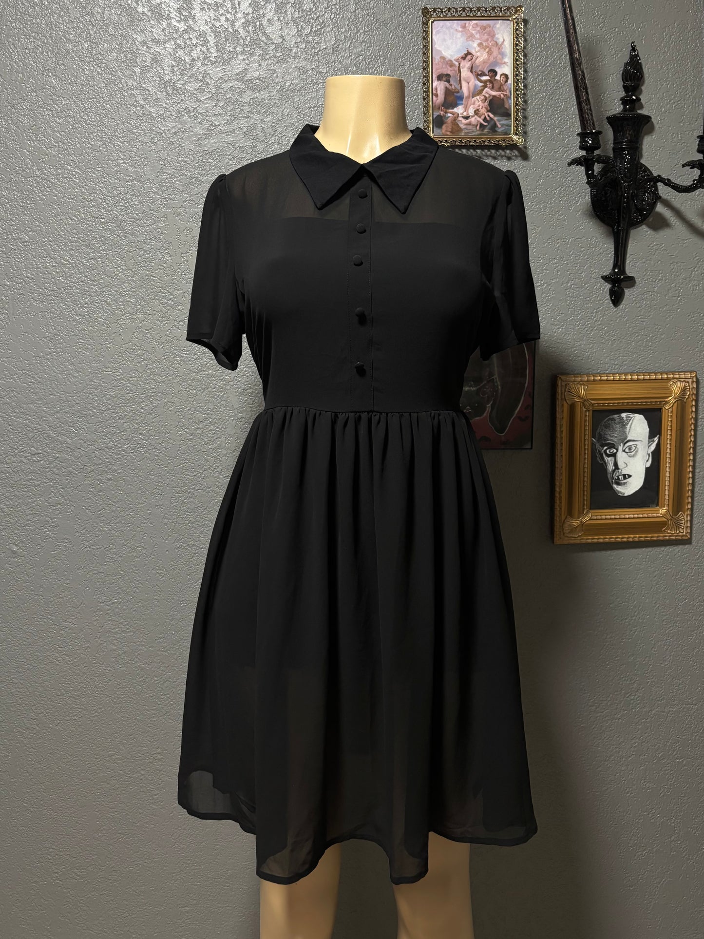 Widow Collared Dress L