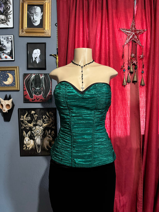 Green Corset Style Top M