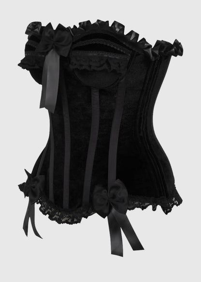 Black Velvet Steel Bone Corset