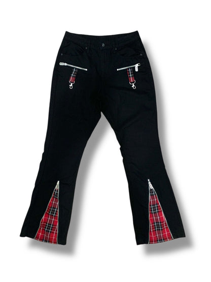 Black Plaid Pants Size 7