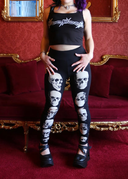 Vocal Laser Cut Skull Leggings