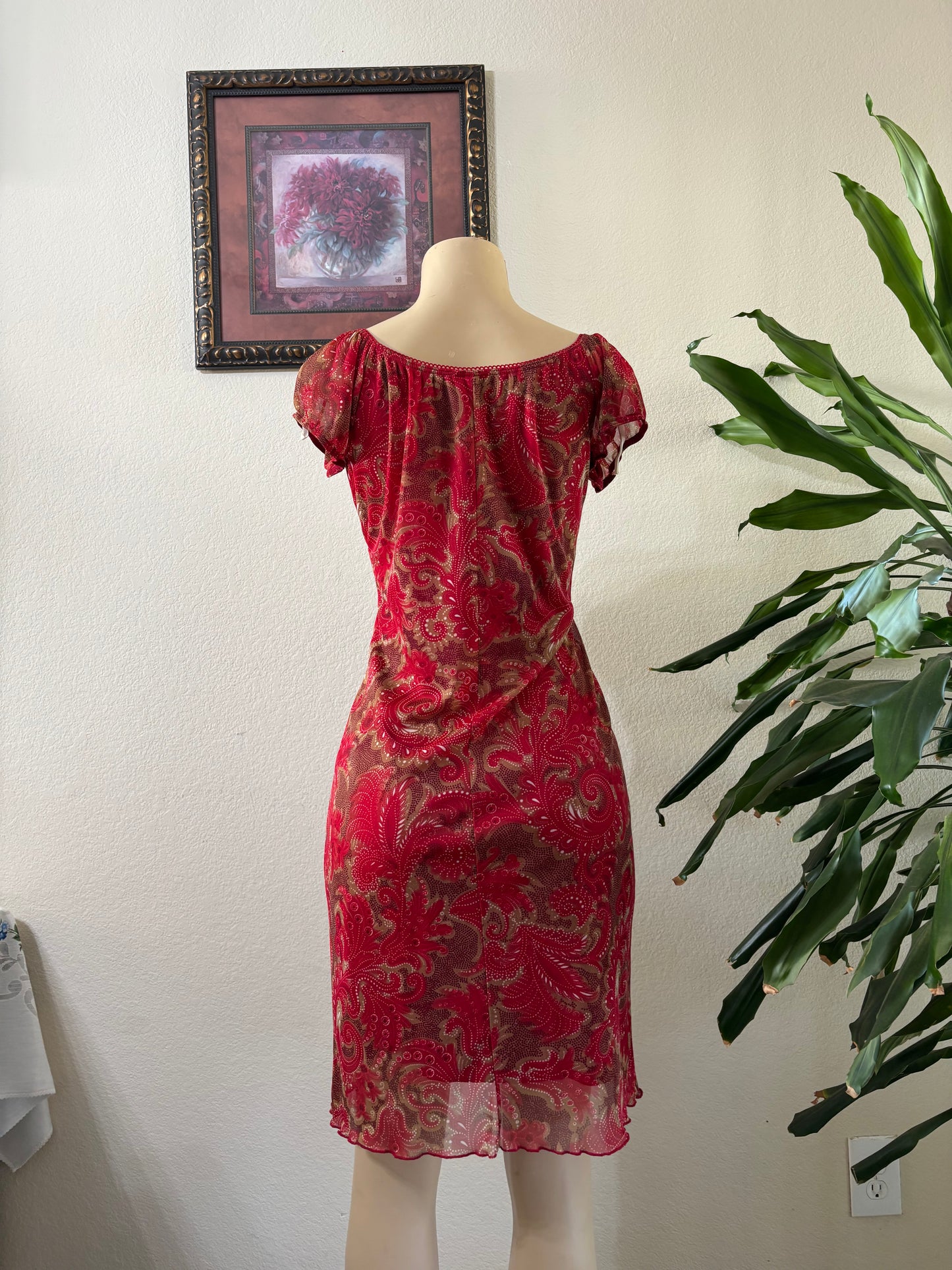 Y2k Floral Dress Large