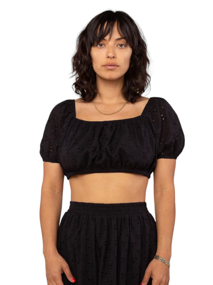 Black Flora Top