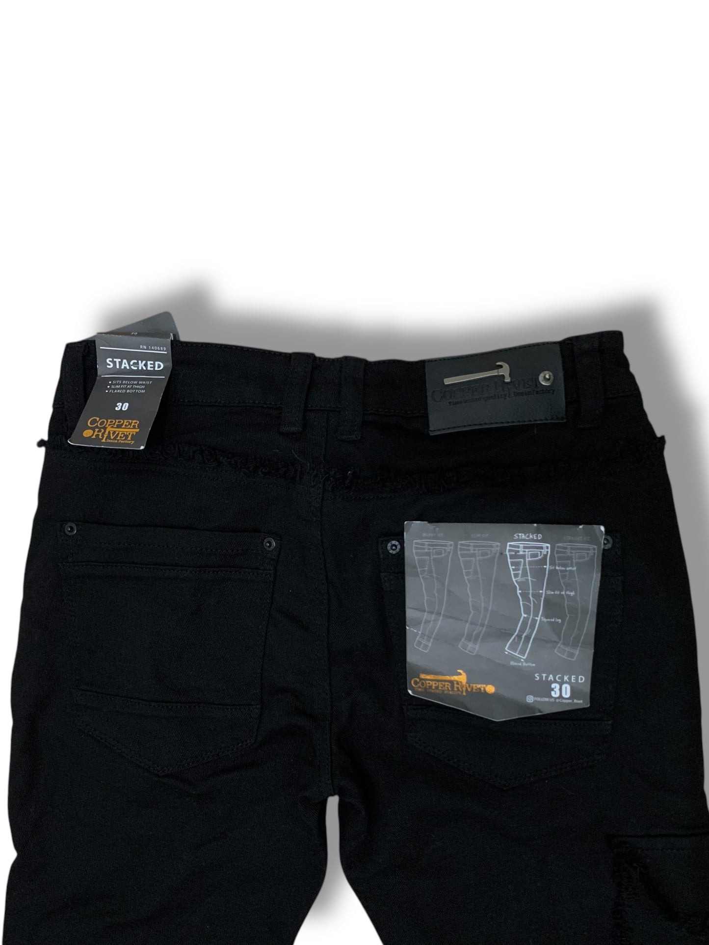 Black Flair Denim Pants Size 30