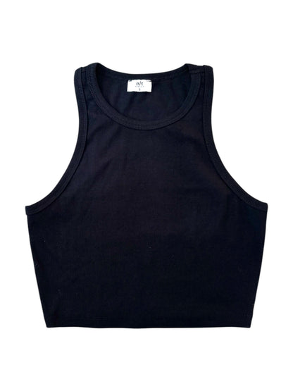 Hi Neck Crop Tank