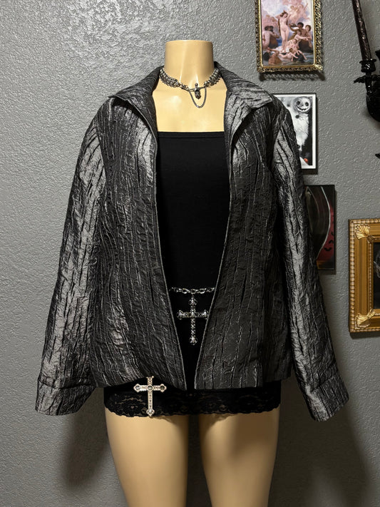 Chicos Silvery Coat Size 2