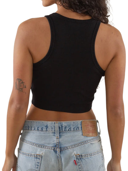 Hi Neck Crop Tank