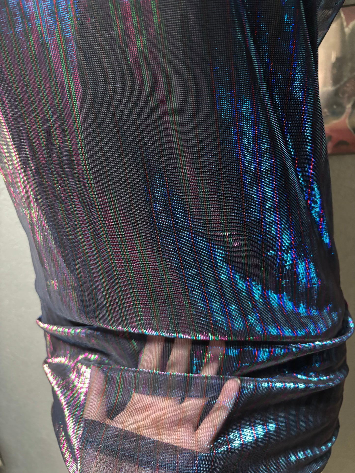 Metallic Mesh Dress