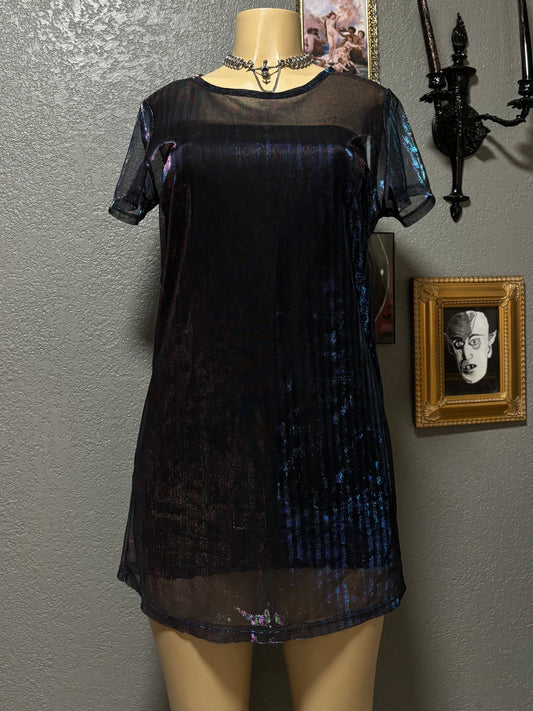 Metallic Mesh Dress