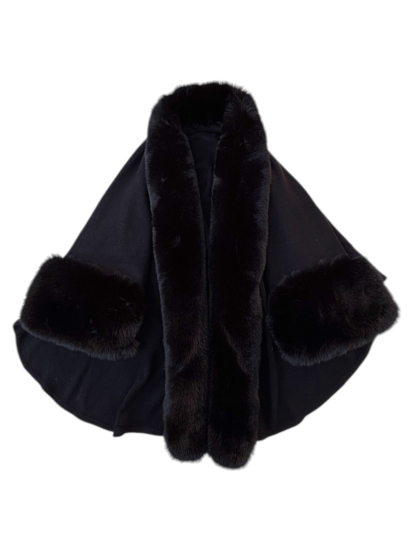 Blair Fur Trim Cape