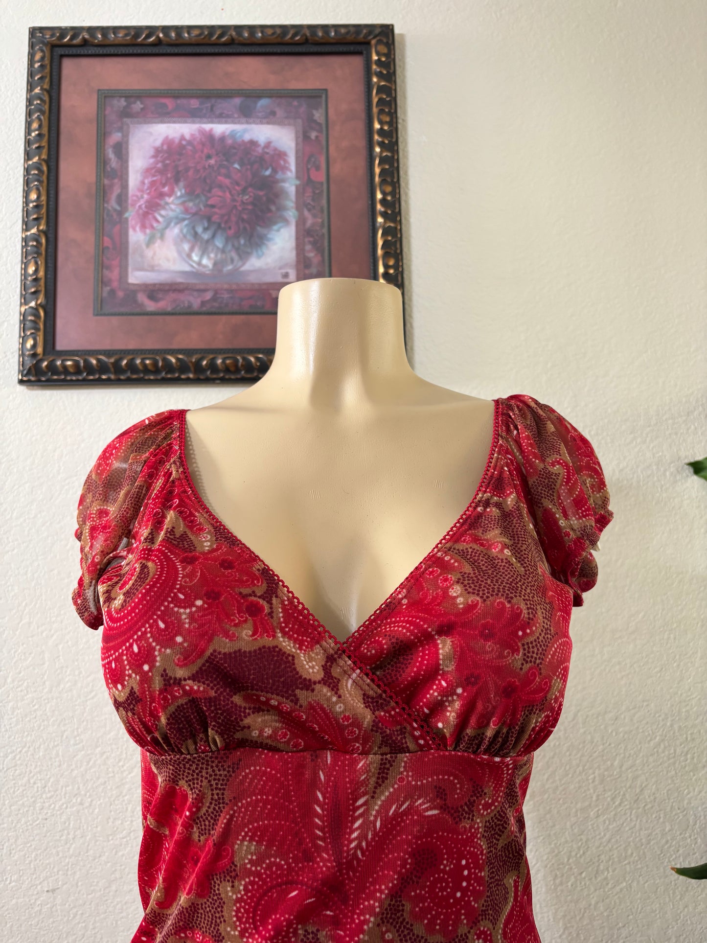 Y2k Floral Dress Large