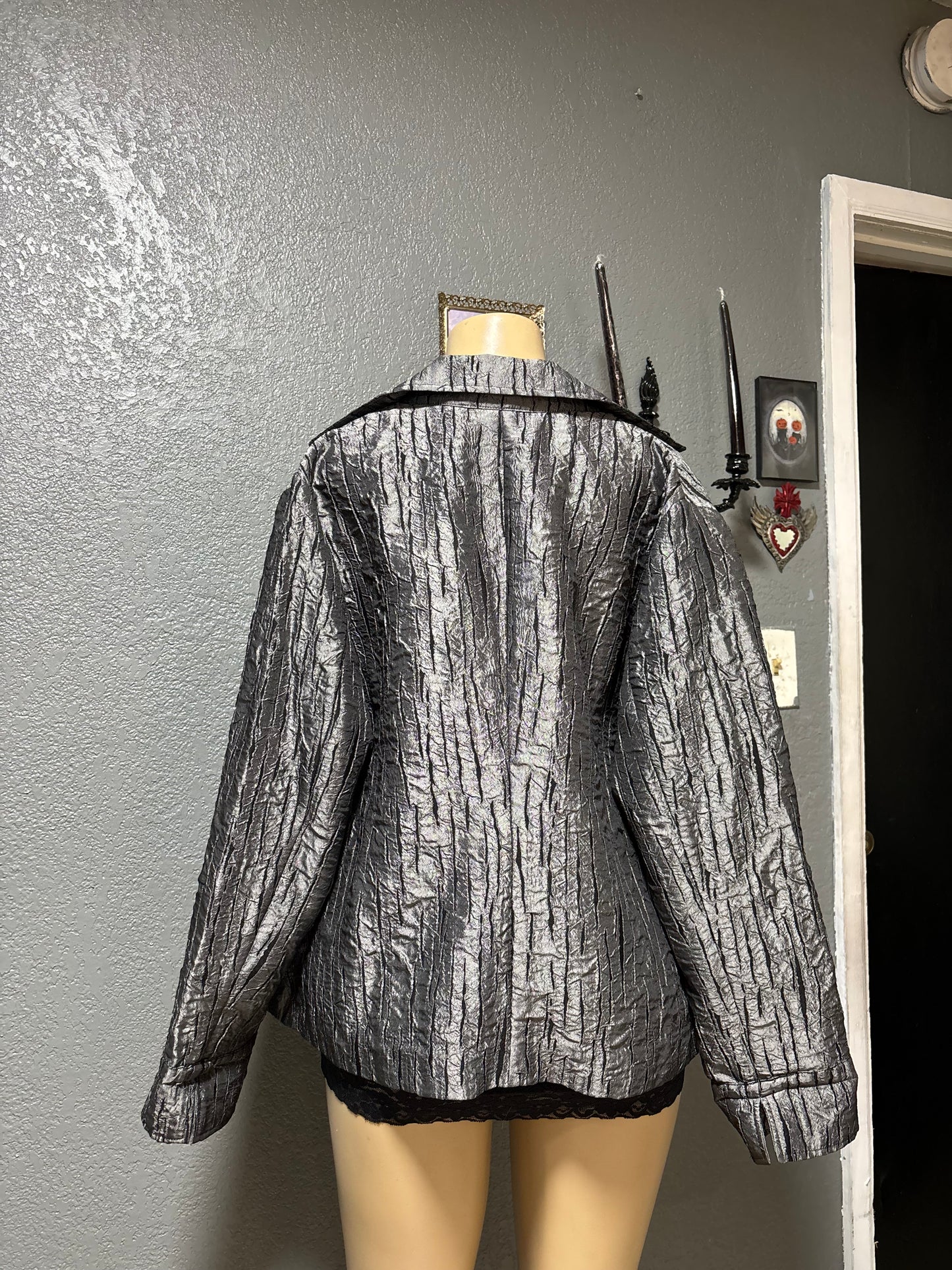 Chicos Silvery Coat Size 2