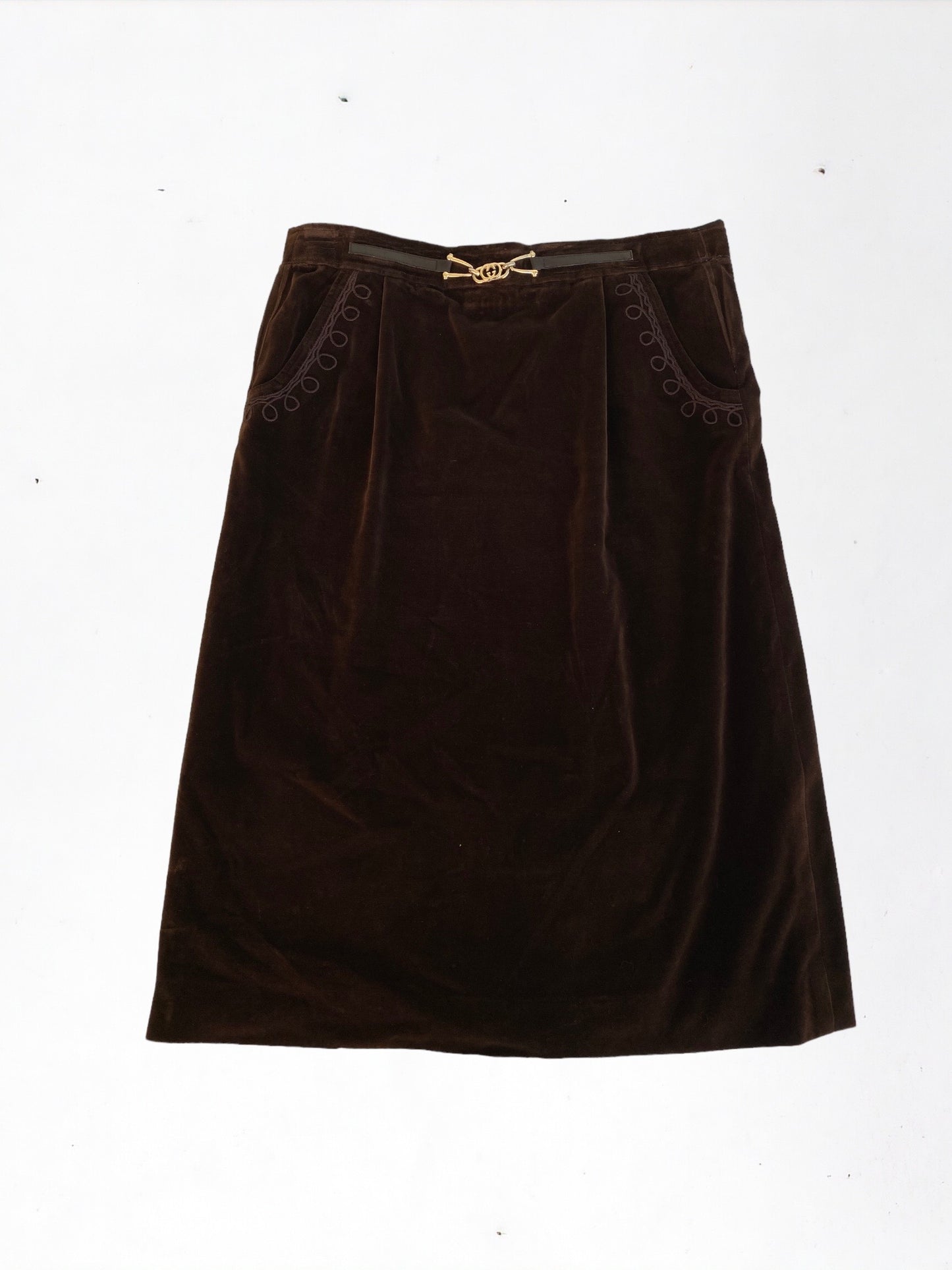 Brown Velvet Skirt 32”