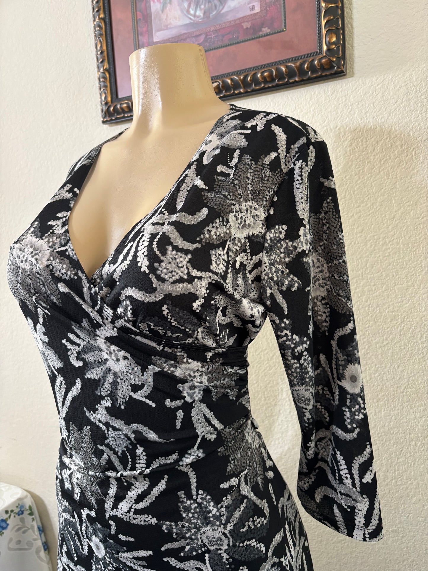 Floral Wrap Dress Size Medium