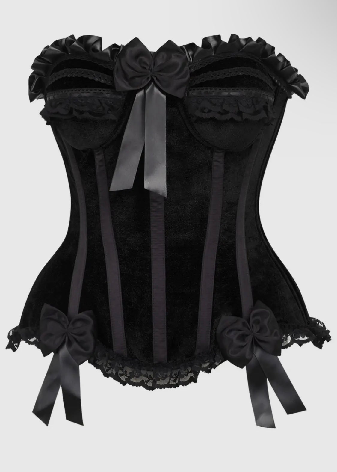 Black Velvet Steel Bone Corset