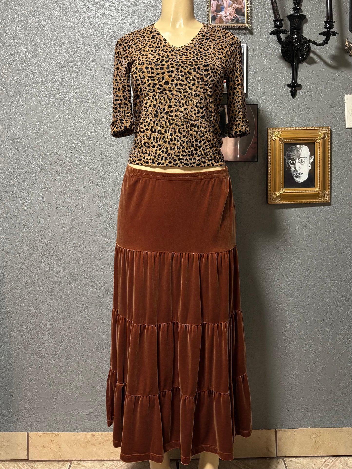 Leopard Print Mid Sleeve S/M