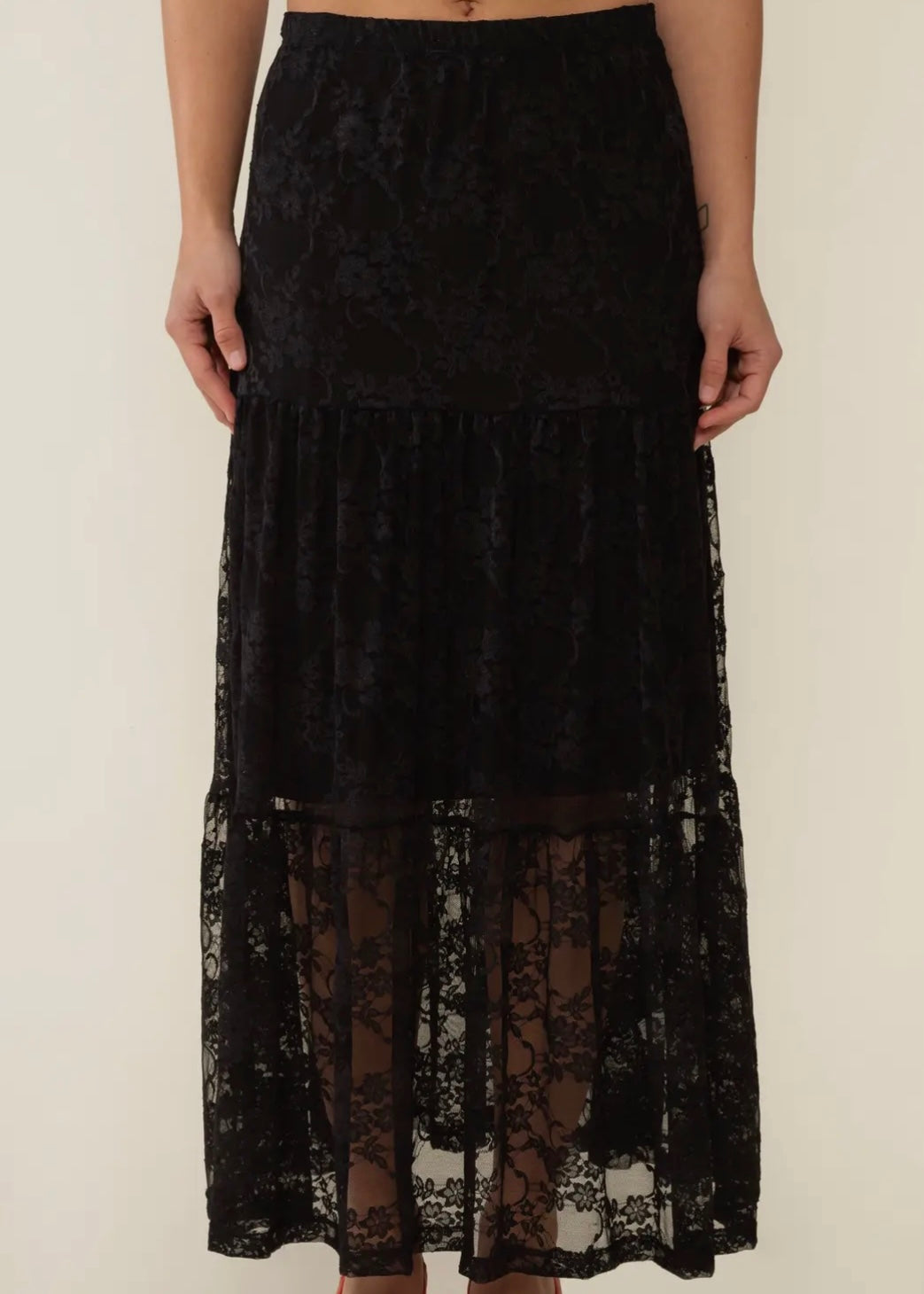 Tiered Lace Skirt