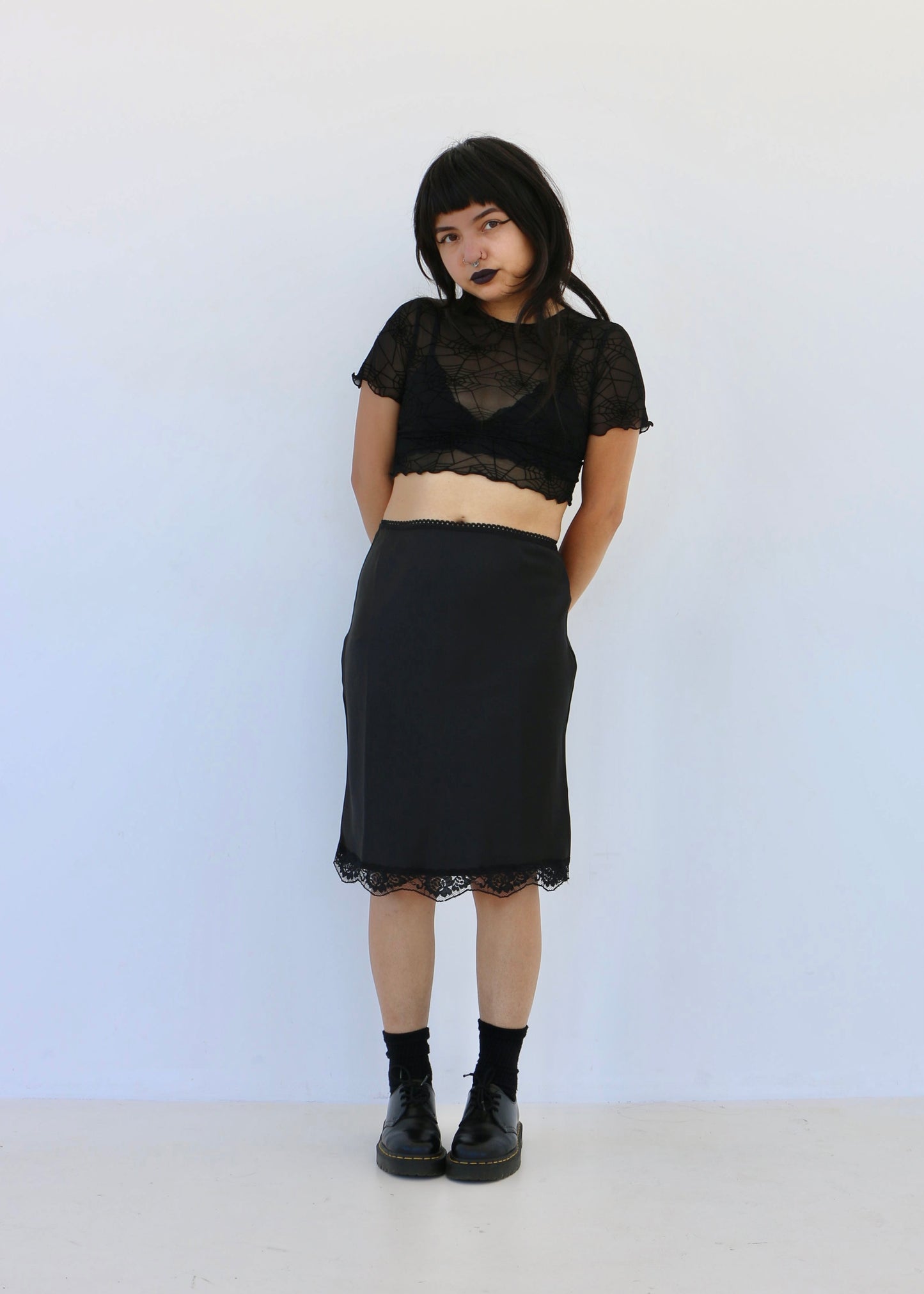 Spiderweb Mesh Crop Top