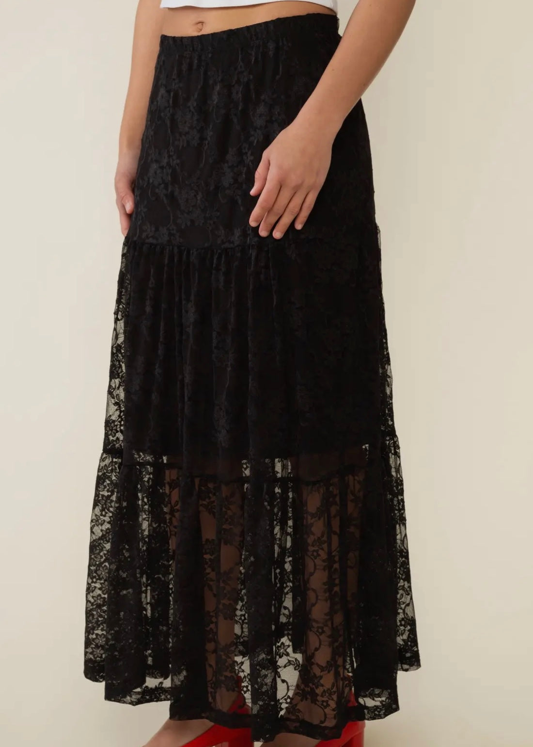 Tiered Lace Skirt