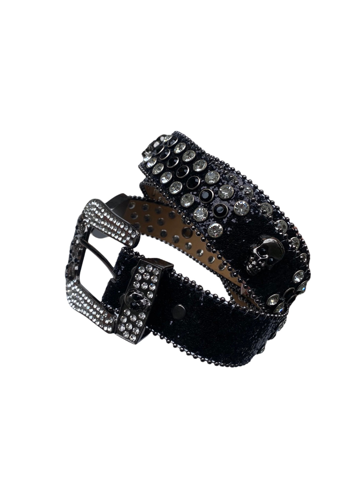 Rhinestone Skull Belt