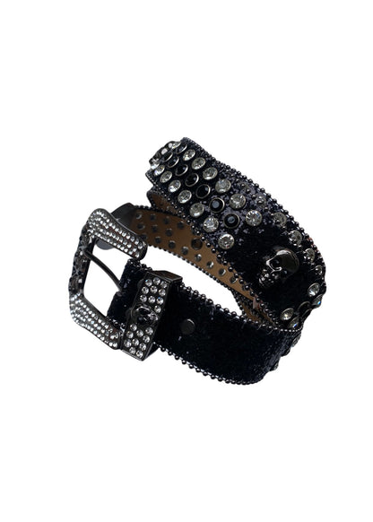 Rhinestone Skull Belt