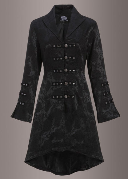 Black Floral Brocade Victorian Jacket